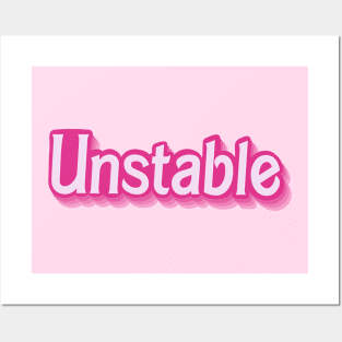 Unstable Barbie Pink Gradient Posters and Art